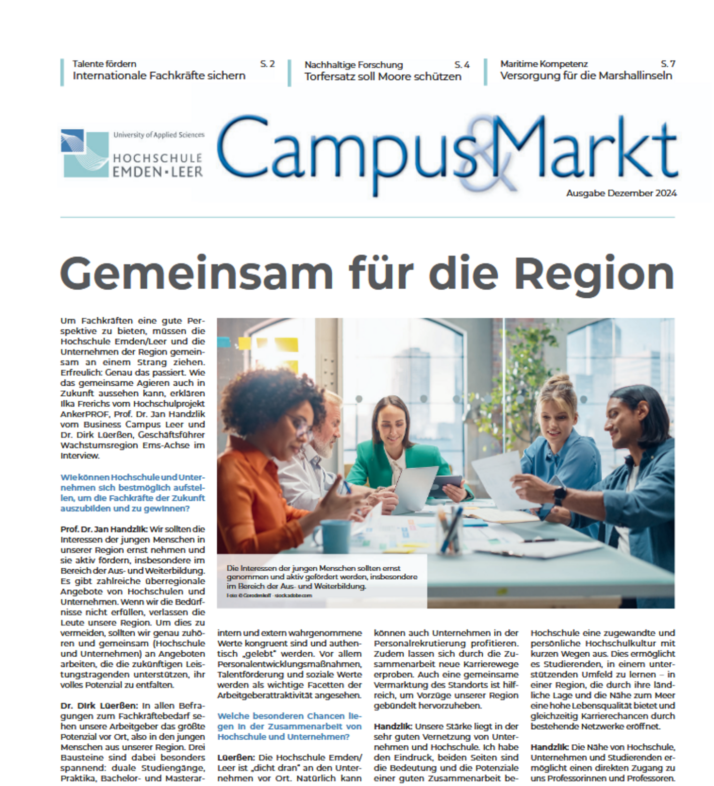 Ausgabe Dezember 2024, Campus & Markt