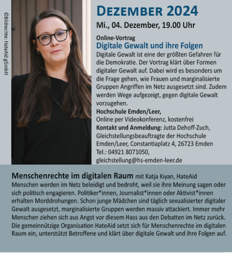 Flyer mit Ankündigungstext