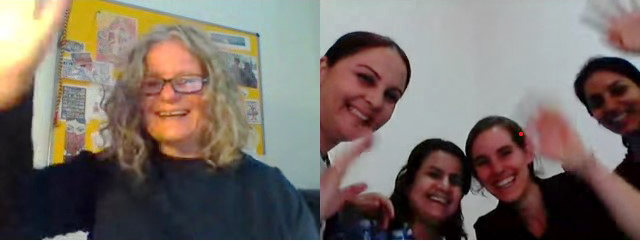 Screenshot von der Videokonferenz des Planungstreffens Screenshot von der Videokonferenz des Planungstreffens